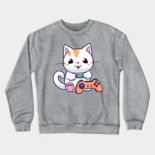 Gamer Cat Crewneck Sweatshirt